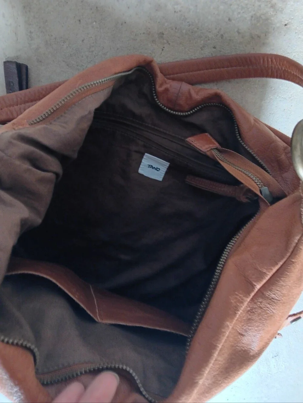 Tano LARGE LEATHER Hobo Bag, Cognac Brown Shoulder bag, Hobo bag,